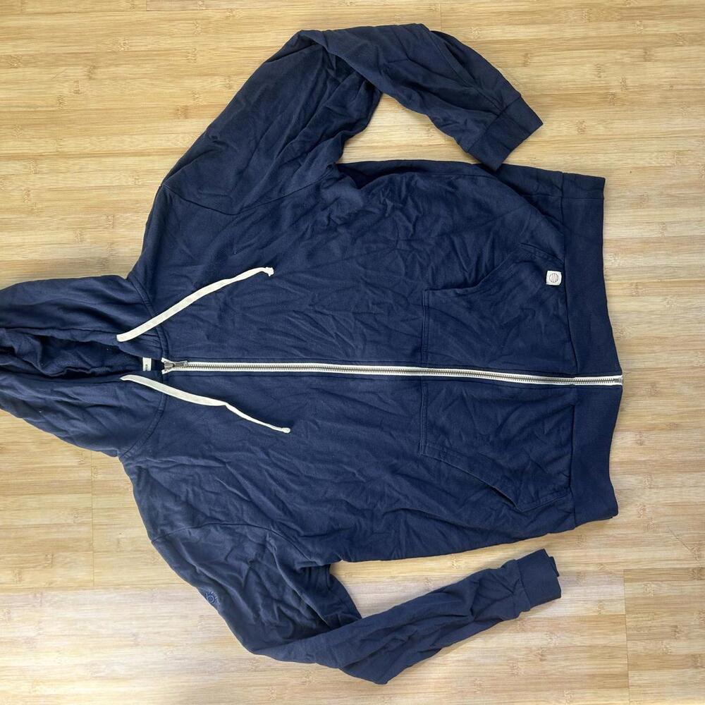 Marine Layer Blue Zip Up Sweatshirt Men’s L a16z Andreessen Horowitz Logo